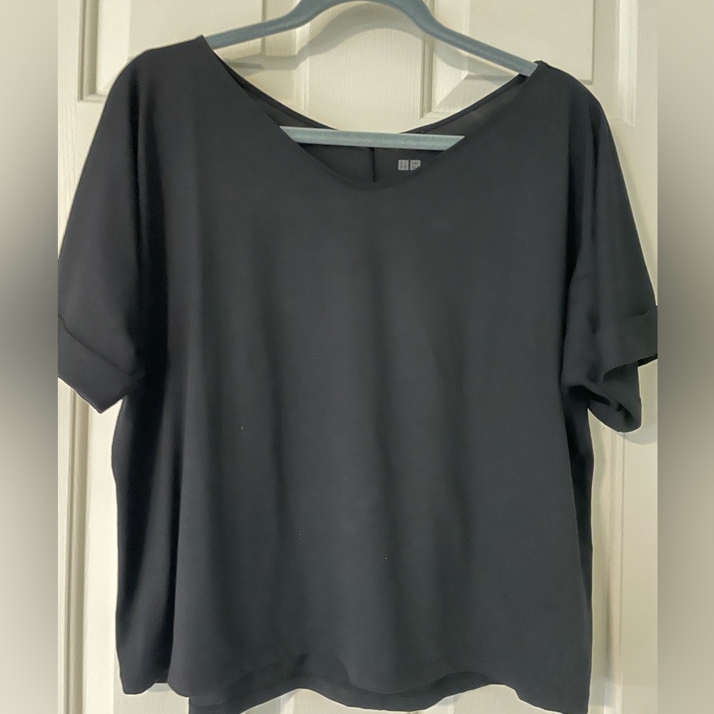 Uniqlo Airism Boxy short cuffed sleeve T shirt XL